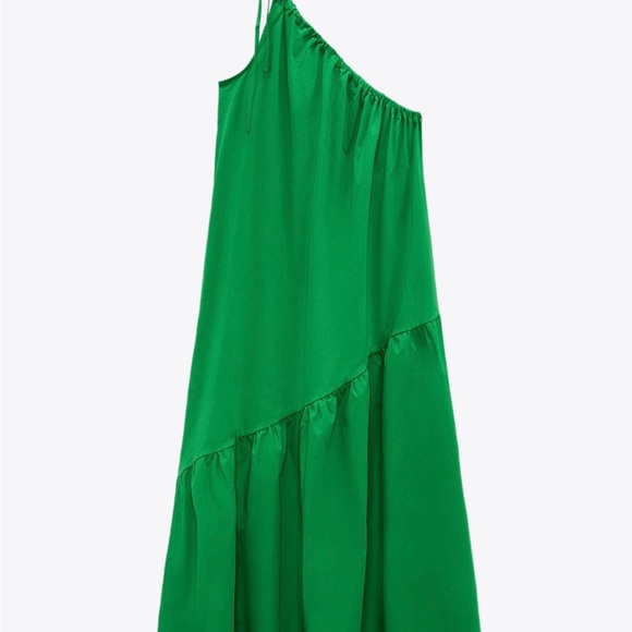 ZARA Asymmetric Dress With Adjustable tie straps Size M - Picture 4 of 8